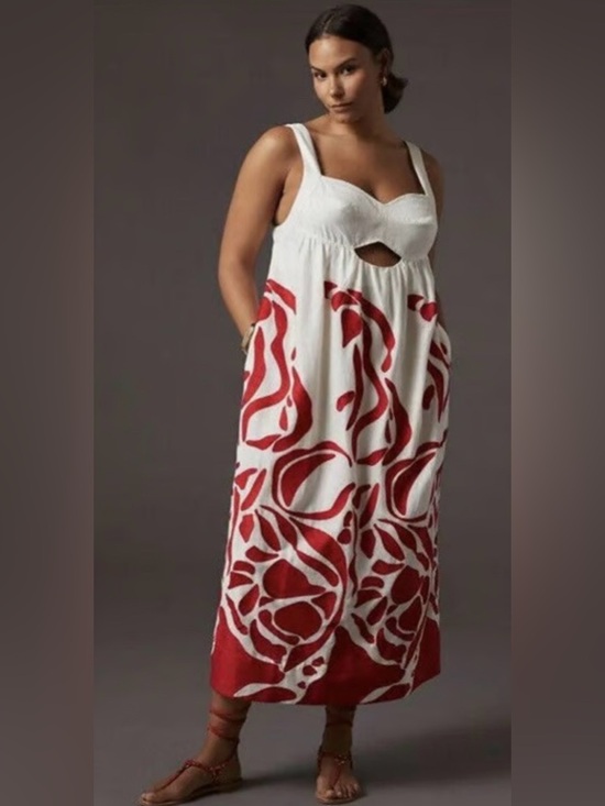 Anthropologie Dresses & Skirts - Anthropologie Front Cutout Maxi Dress plus size